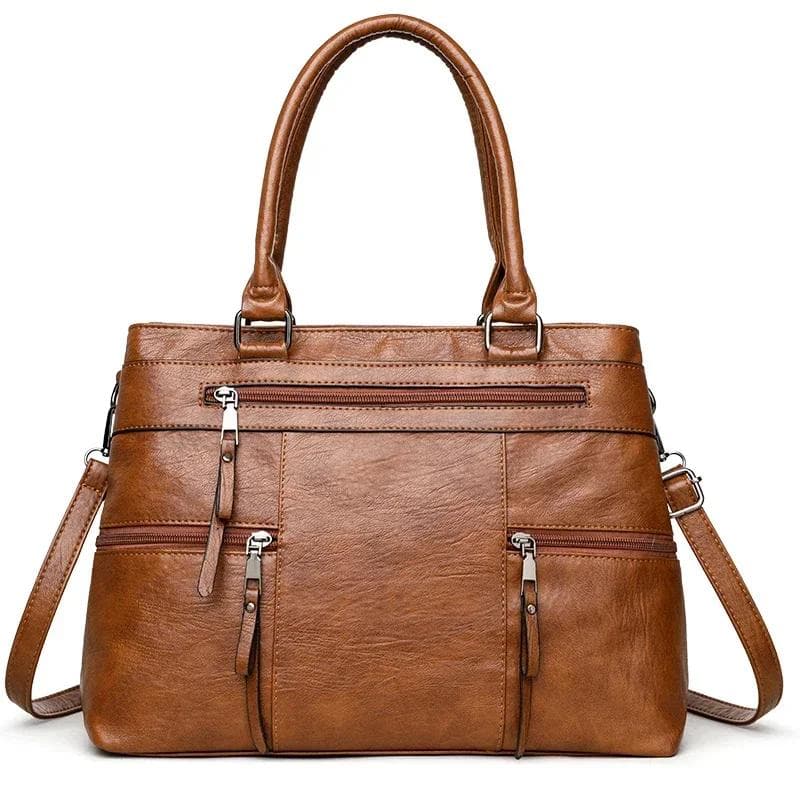 Elegant Handbag for Women High Quality Leather Top-Handle Bags Purse Ladies Shoulder Crossbody Bag Large Casual Tote 2025 yellow