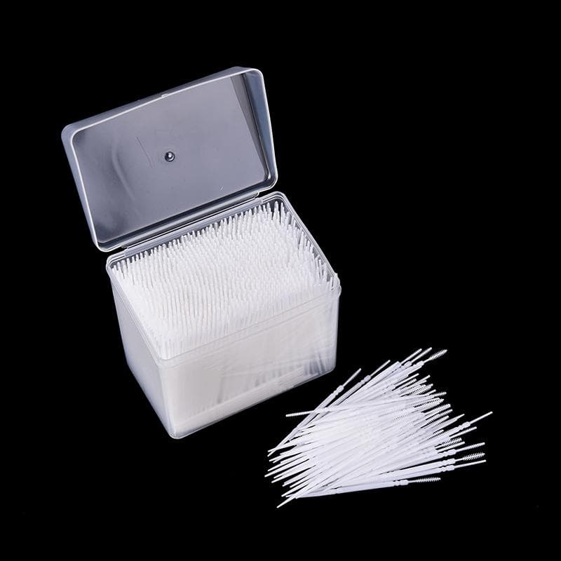 1100 Sticks/Box Pale Toothpicks 2-Way Interdental Toothbrush Pick Plastic Dental Picks Mouth Hygiene 6.5Cmtoothbrushes A