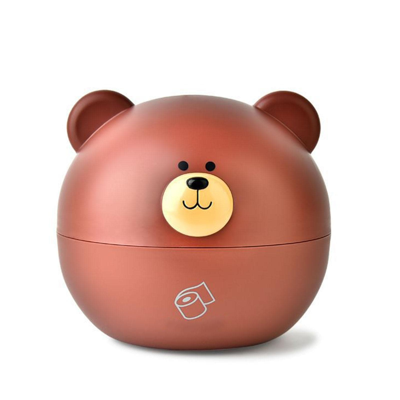 Cute Tissue Box Cover Decorative Animal Plastic Round Facial Tissue Holder for Bathroom Tabletop