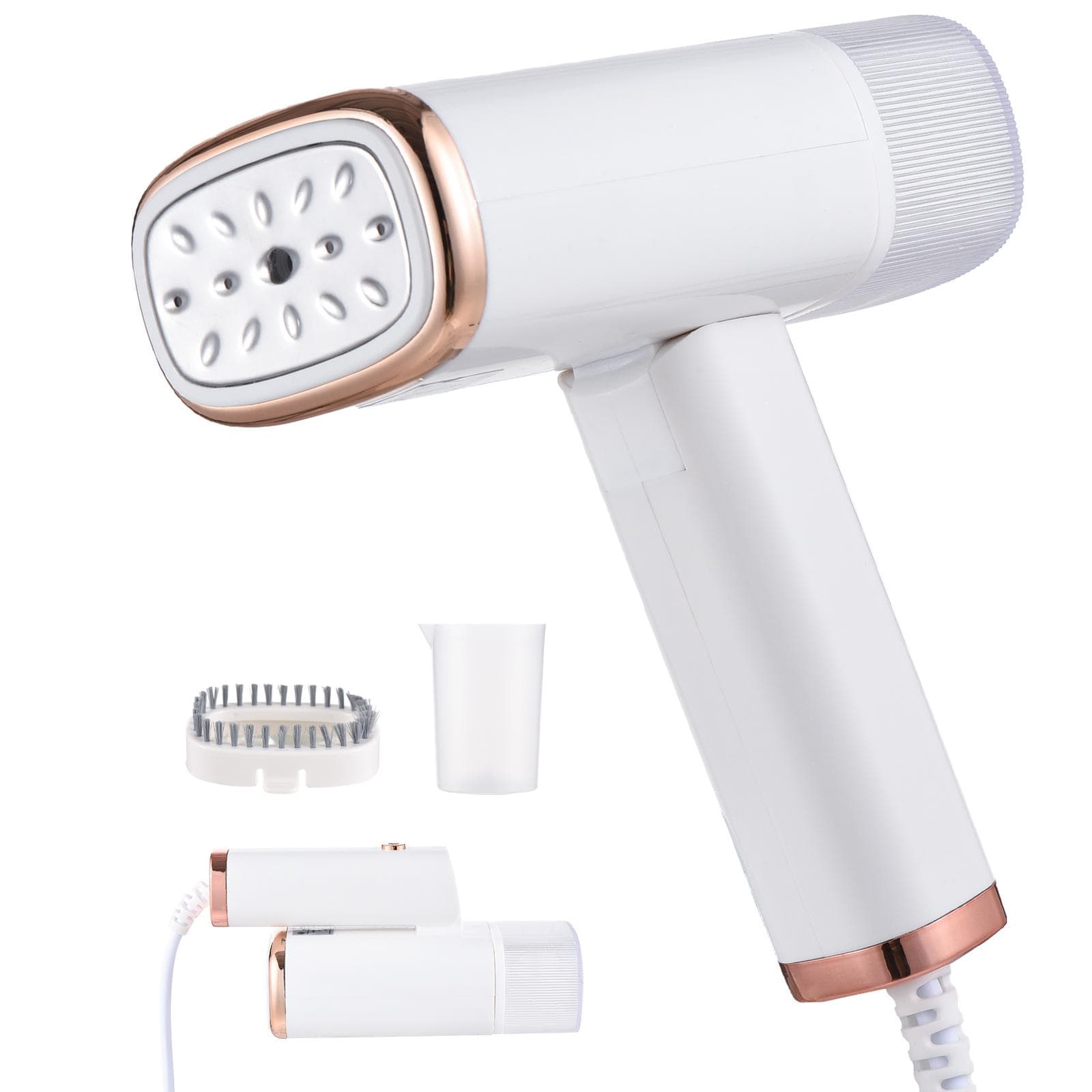 Steamer for Clothes 1000W Powerful Foldable Handheld Garment Steamer for Clothes and Fabrics 120ml EU Plug white