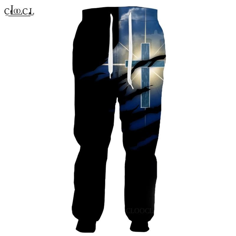 Spring Autumn Christian Jesus Catholic Men Women Trousers 3D Print Jogging Fashion Casual Men's Pants Streetwear Sweatpants M