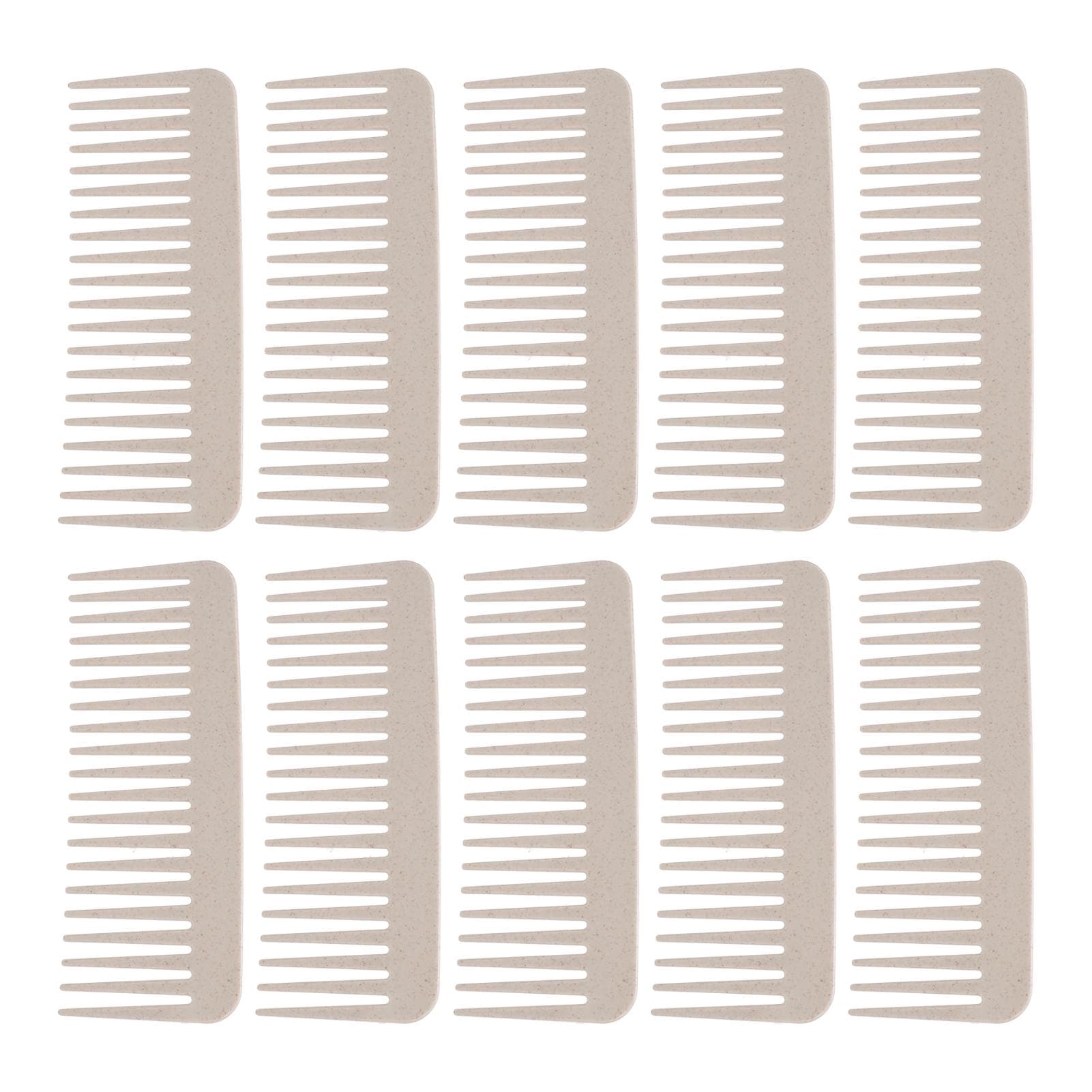 10 Pack Wheat Straw Wide Tooth Detangling Comb Easily Detangles Wet Dry Hair Wide Tooth Detangling