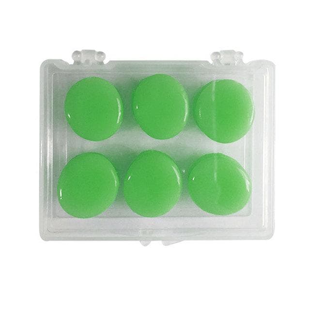 6Pcs Silicone Ear Plugs Sleep Anti-Noise Snoring Earplugs Noise Cancelling for Sleeping Noise Reduction Protect Hearing Travel green