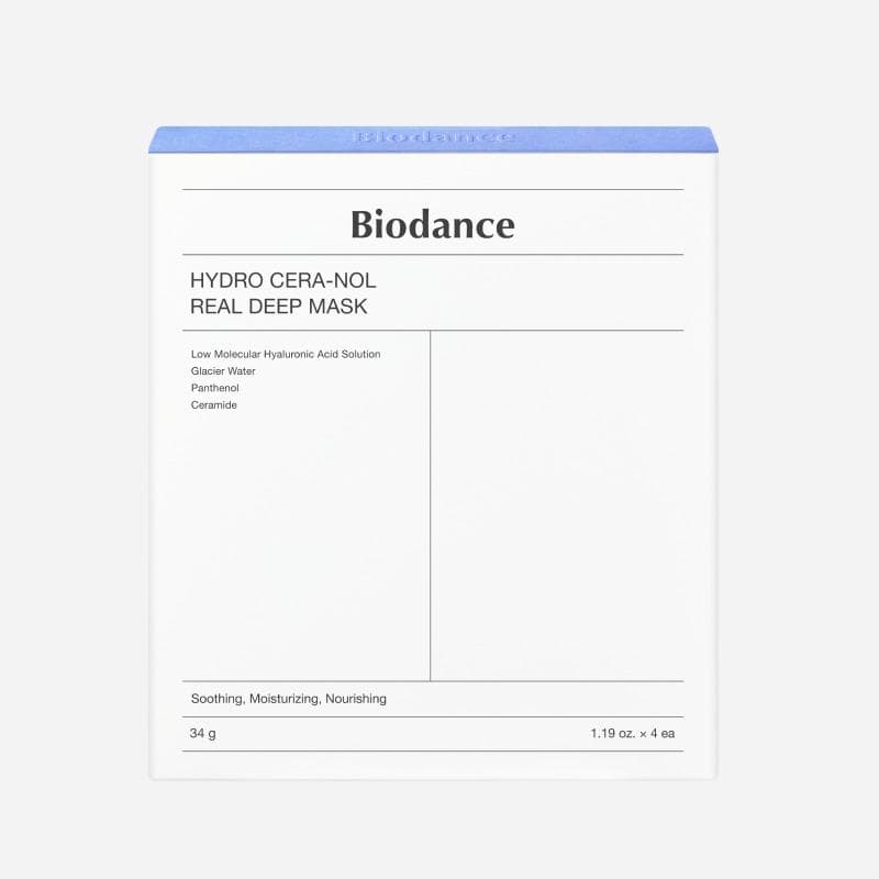 BIODANCE Bio-Collagen Real Deep Mask 34g x 4EA / 4 Types Mask / Bio Collagen, Hydro Cera-nol, Vita Niacinamide, Refreshing Sea Kelp Hydro Cera-nol 4 Sheets