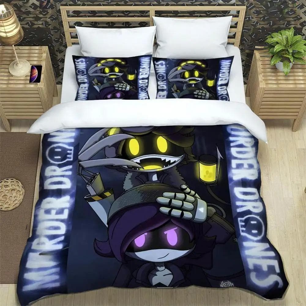 Murder Drones Cartoon Printed Bedding Sets exquisite bed supplies set duvet cover bed comforter set bedding luxury birthday gift 70x133cm 2pcs