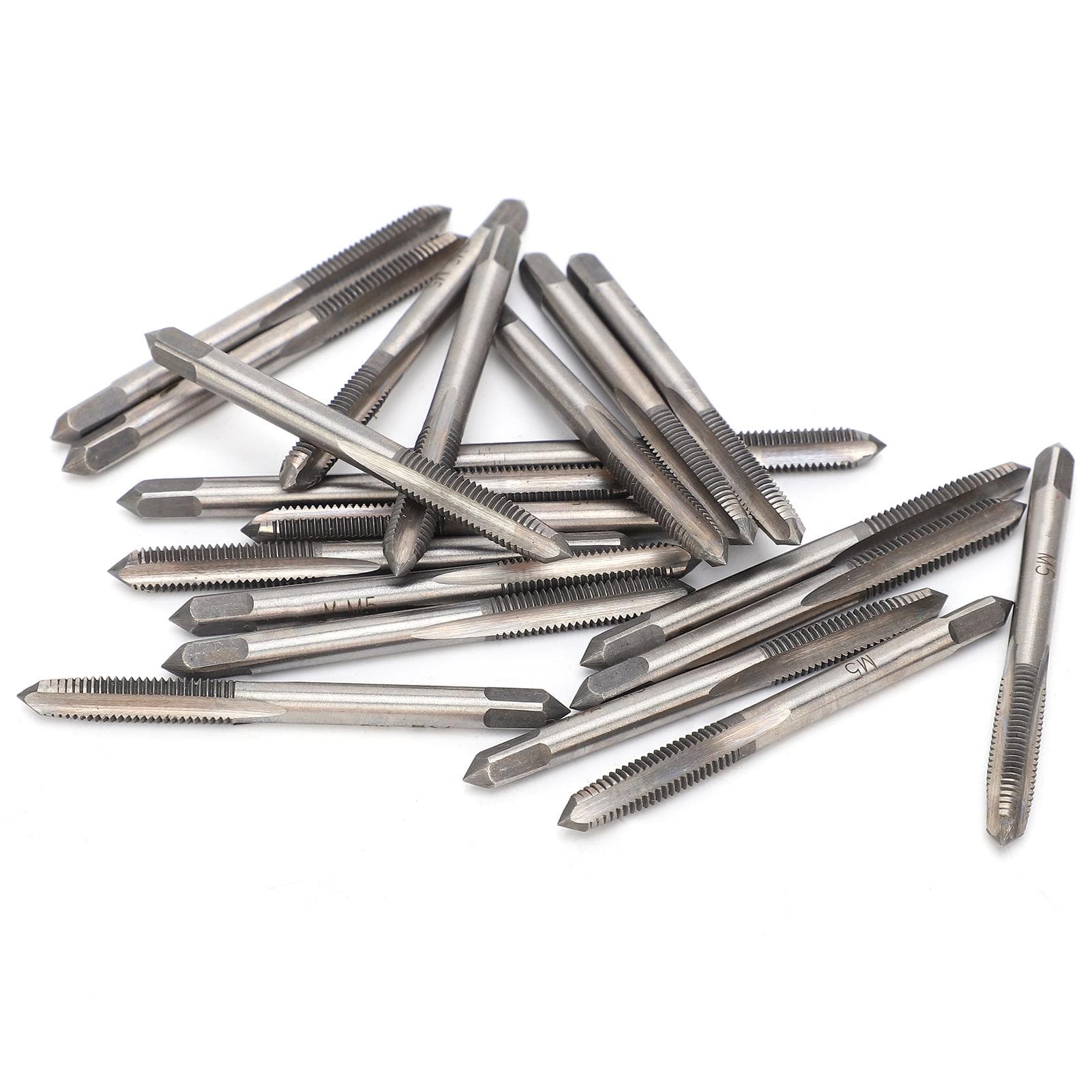 20Pcs Hand Tap Alloy Tool Steel M5 Straight Flute Hardware Repair Manual Industrial Supplies
