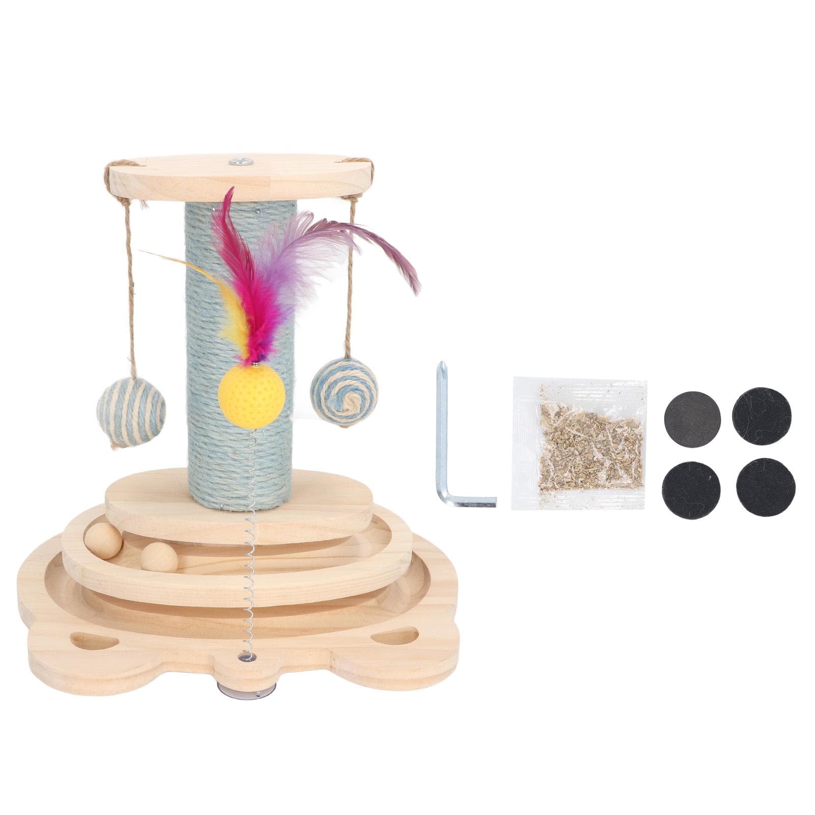 Cat Scratching Post Versatile Sturdy Interactive Cat Training Climbing Tree Scratching Post for
