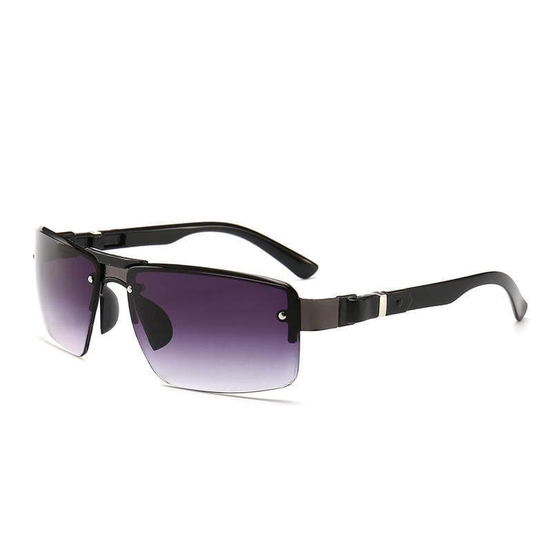 Fashion Vintage Metal Rectangle Sunglasses Classic Brand Coating Lens Driving Eyewear For Men Women UV Protection