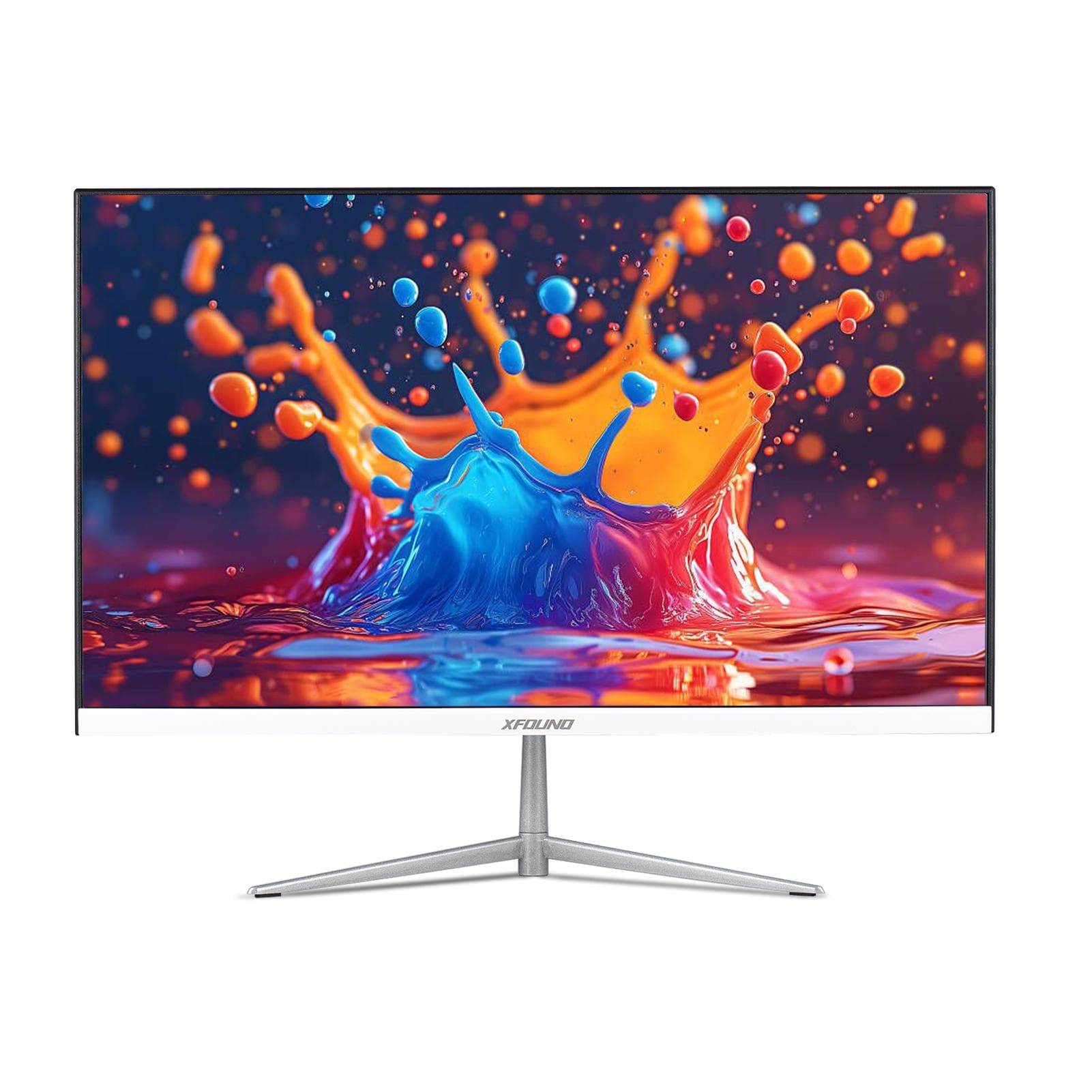 Desktop Monitor 24in High Clear 16:9 IPS Panel 250cdm2 Ultra Thin LED Monitor Compatible with HDMI EU Plug white