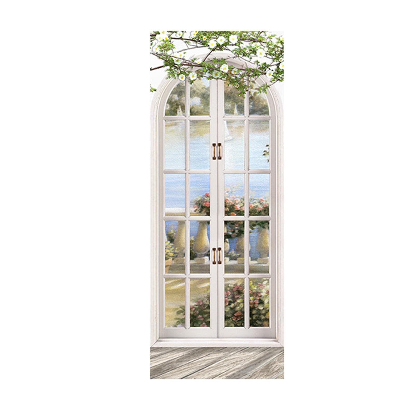 3D Door Mural Door Sticker Removable Self Adhesive Wall Decal Removable Vinyl Door Art Decor for Type 3