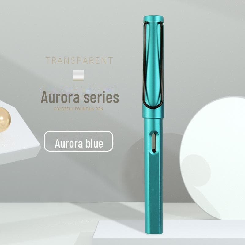 Colorful Student Fountain Pen with Replaceable Ink Capsule for Calligraphy and Correct Writing Posture 0.38mm Pen Only