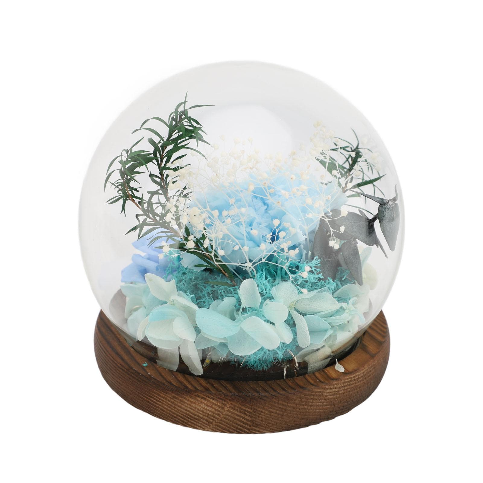 Eternal Flower in Glass Dome Exquisite Romantic LED Light Up Preserved Flower in Glass Dome Type 5
