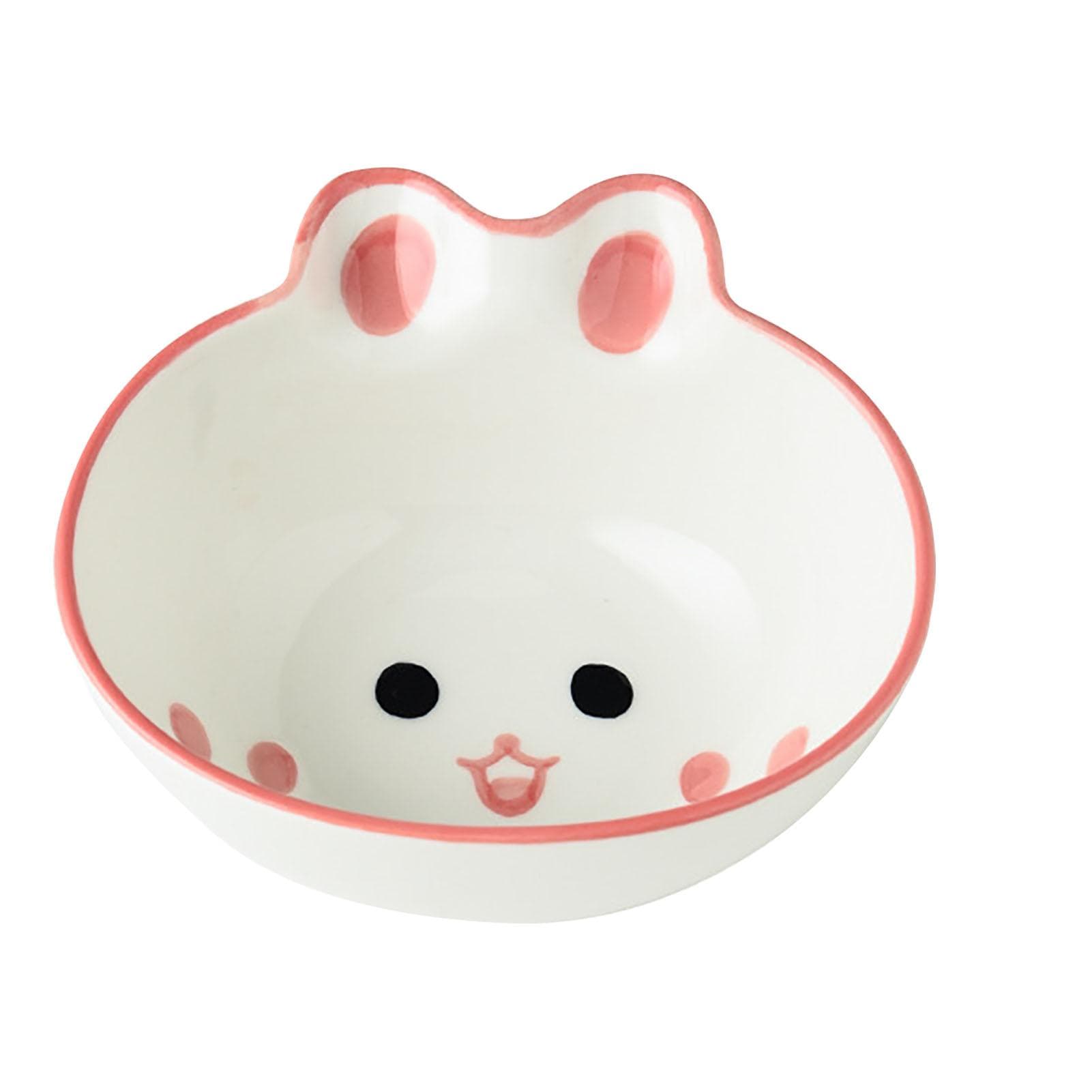 Kids Bowl Ceramic Cute Cartoon Animal Shape Rice Bowls Reusable Dinner Tableware for Serving Soup
