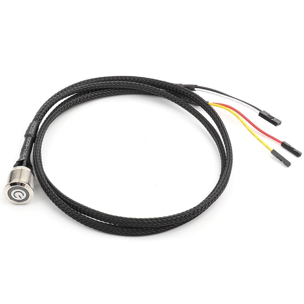 Desktop Computer Host Switch Cable Metal Button Metal LED Power ButtonRed