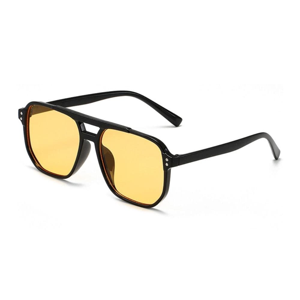 Trendy Square Frame Sunglasses for Women Men Retro Anti UV Black Shades Punk Eyewear Beach Eye Protection