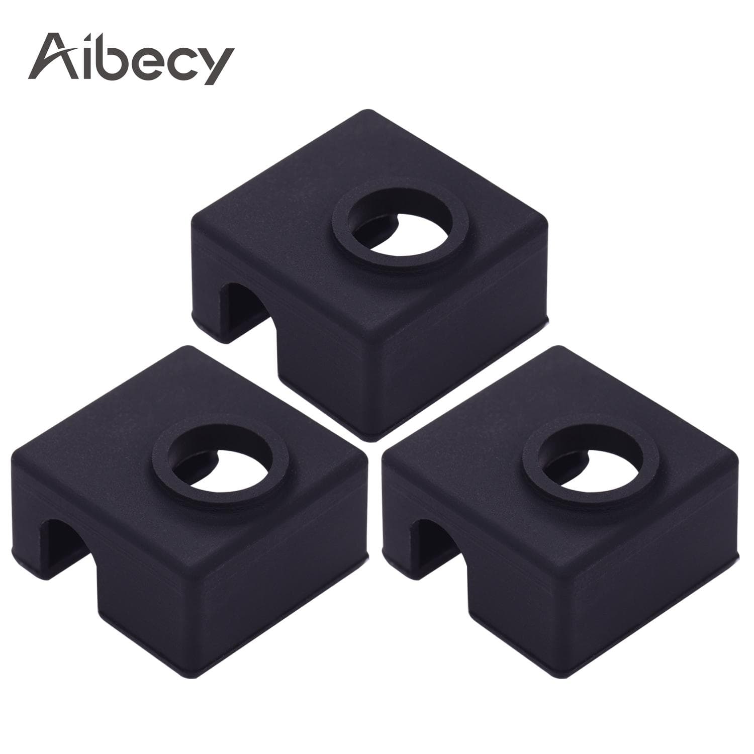 3pcs Aibecy Silicone Sock Heater Block Cover MK9 3D Printer Protect Tool black