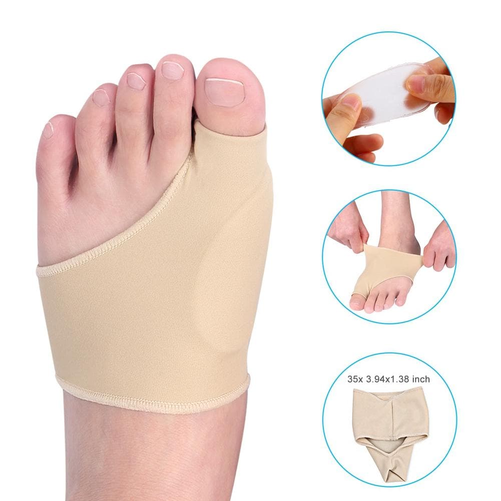 Bunion Sleeve Protector Metatarsal Toe Pad Forefoot Cushion Socks white