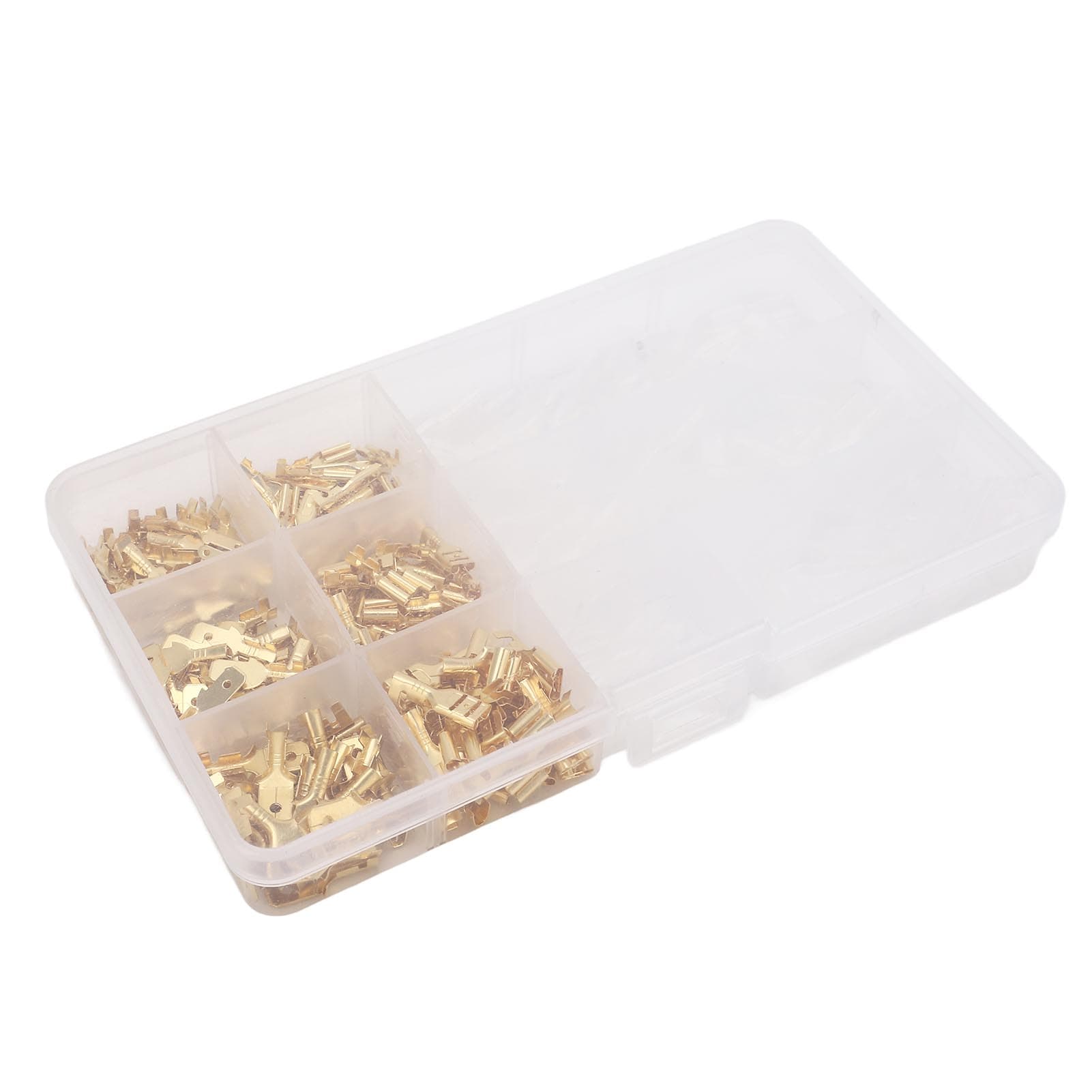 270pcs Brass Crimp Terminal Connector Insulating Sleeves Assorted Kit Cold Pressed 2.8mm 4.8mm