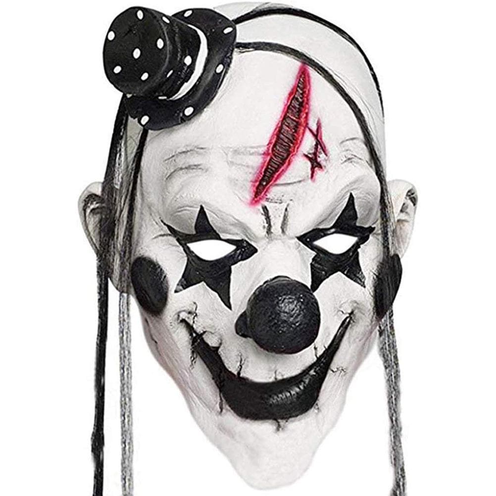 Halloween Latex Mask Horrible Scary Clown Mask Halloween Clown Mask Dress up Props for Adult