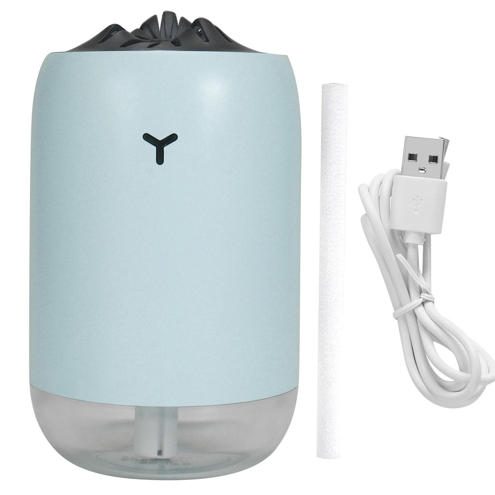 260ml USB Desktop Humidifier Portable Air Diffuser with Night Light for Home Office SuppliesBlue blue