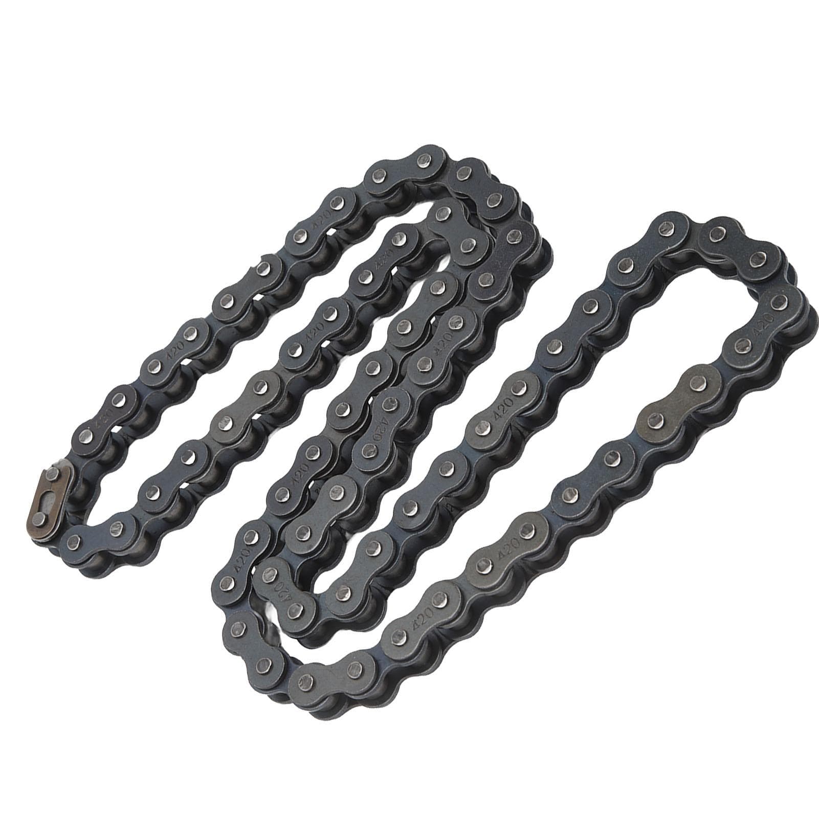 Electric Bike Chain Steel 420 106 Links Electric Bike Cycling Chain for Replacement Black