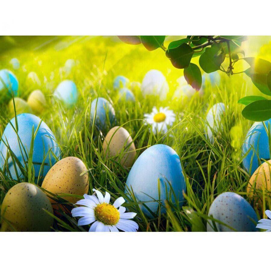 Diamond Painting Easter Egg Diamond Embroidery Cartoon Home Decor Round Drill Picture Rhinestone 20X30CM