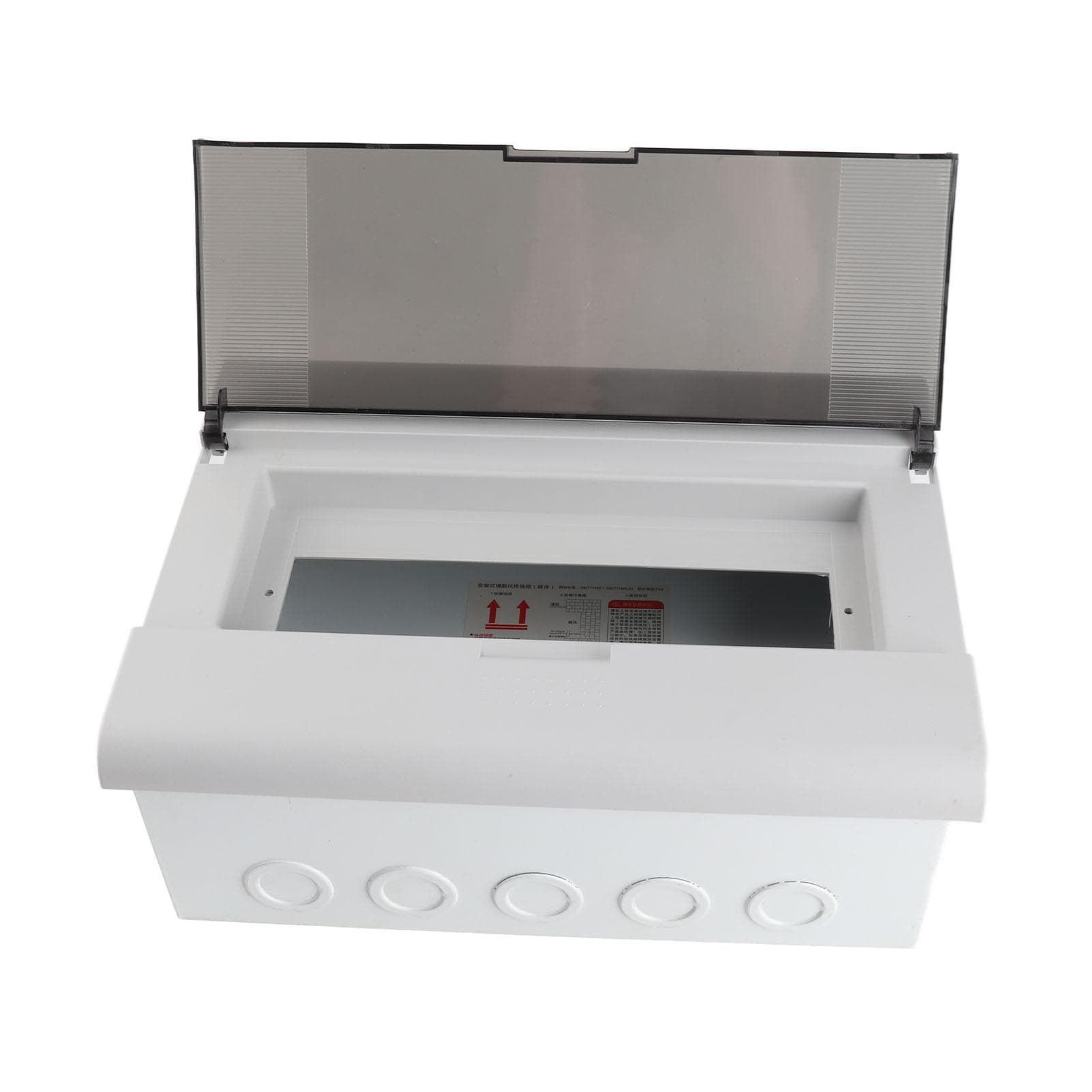 13 Way Power Distribution Box Transparent Cover Concealed Circuit Breaker Box with DIN Rail