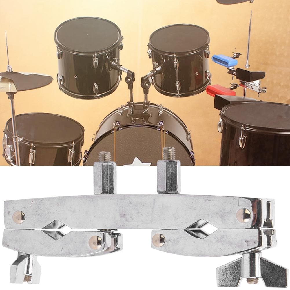 WC50 Drum Kit Clamping Rod Multi Function Silver Aluminum Alloy Bracket Clip Rod
