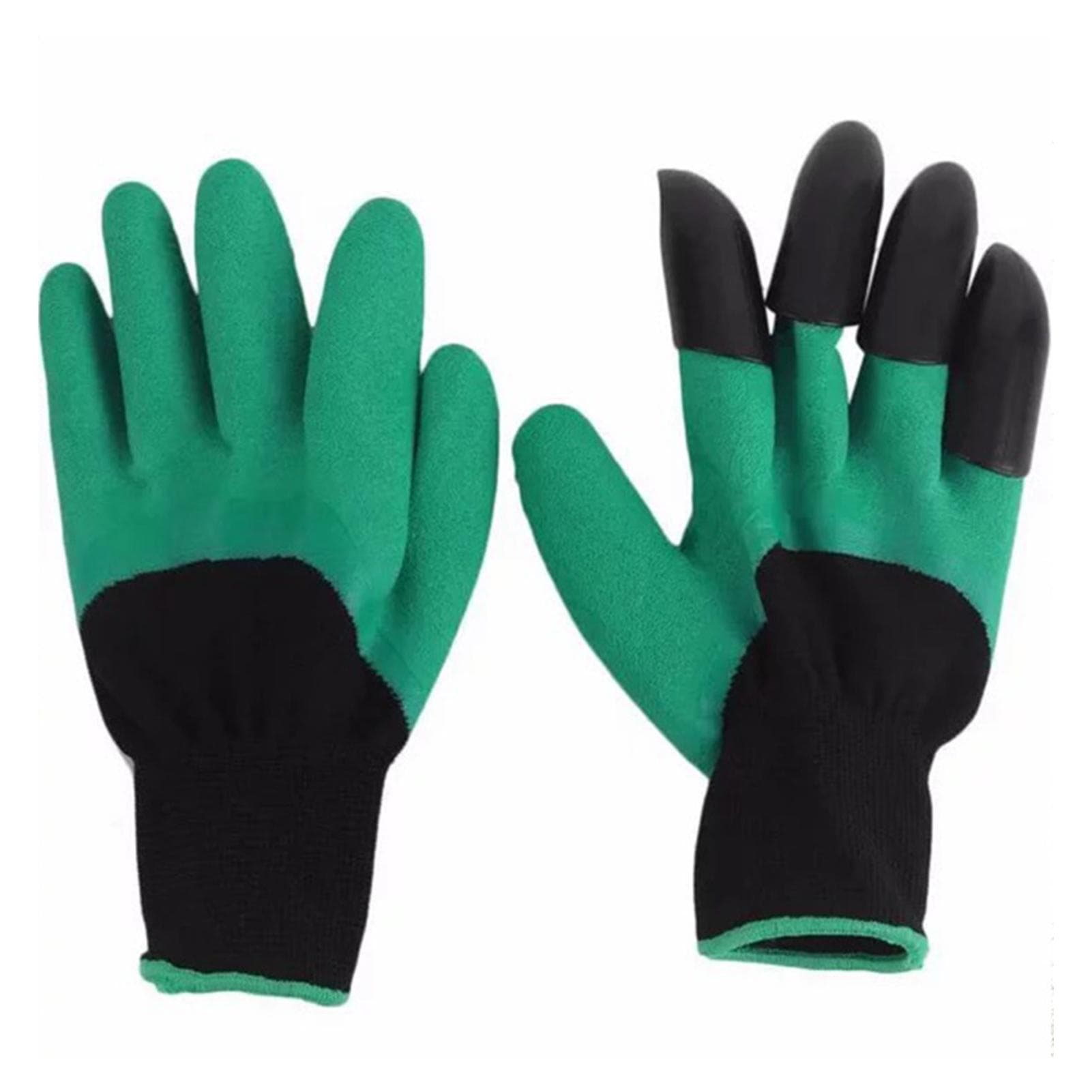 Pair Garden Gloves with Fingertips Claws Protective Working Gloves for Planting Digging Weeding