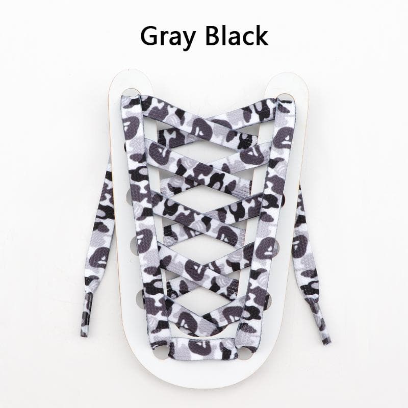 1Pair Camouflage Print Shoelaces Rubber Band for Shoes Laces for Sneakers Sport Boot Shoestring Casual Shoes Accessories 160cm