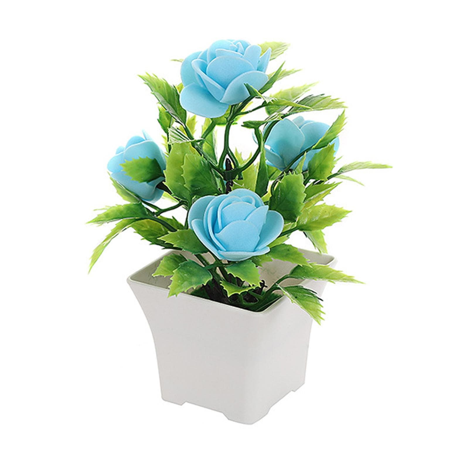 Simulated Potted Plants Artificial Bonsai 5 Foam Flowers Landscapes Indoor Decor