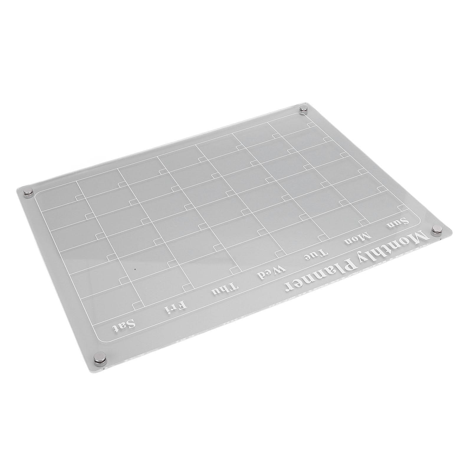 Acrylic Dry Erase Board Calendar Transparent Month Calendar Planner Board with 6PCS 3 Colors
