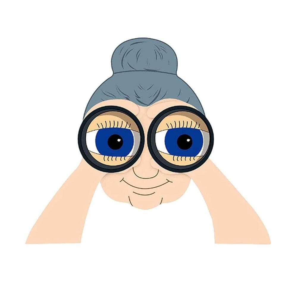 Funny Fence Decoration Nosy Old Man and Lady Yard Sign Decoration for Patio Yard Lawn Ornament Gift