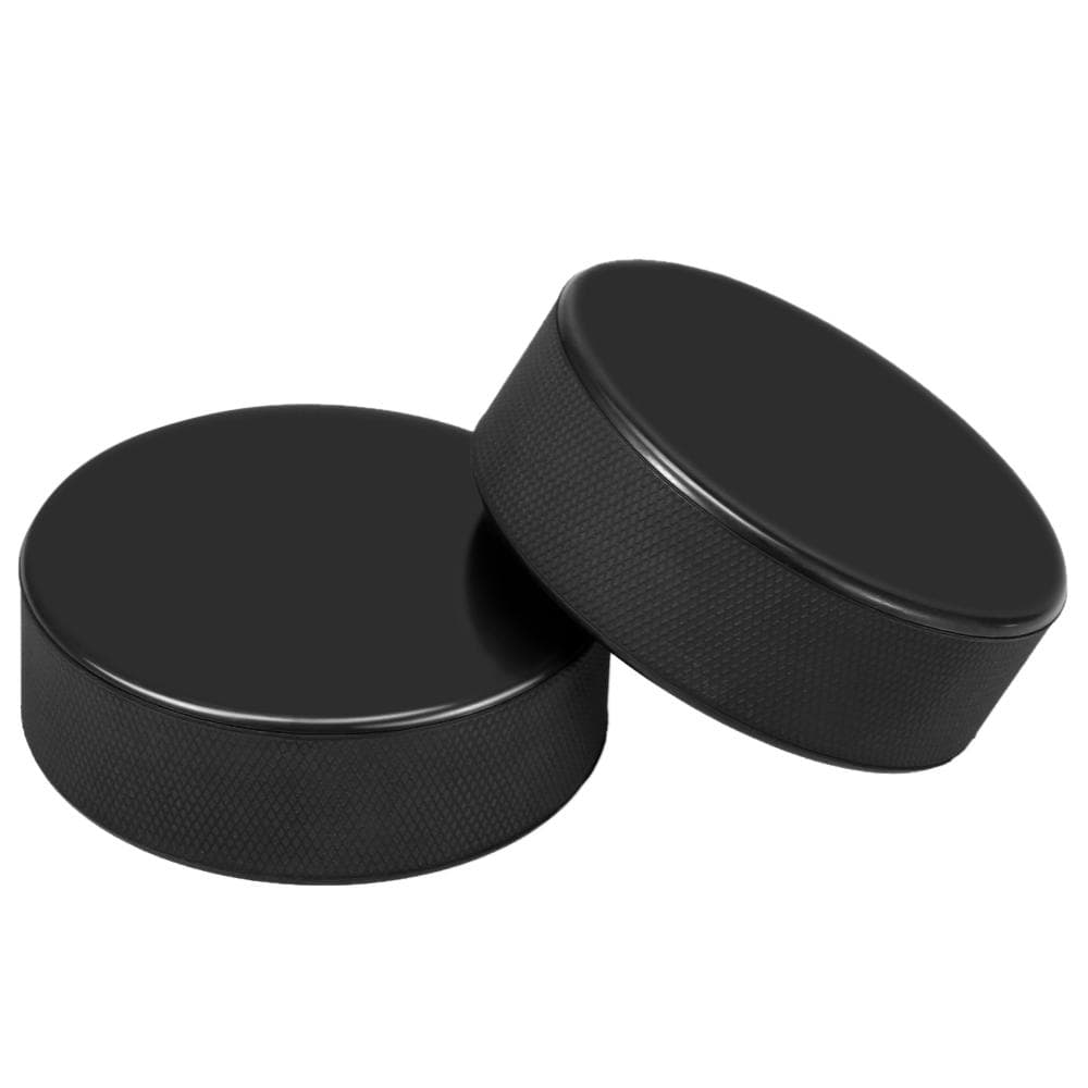 2 Pack Ice Hockey Puck black