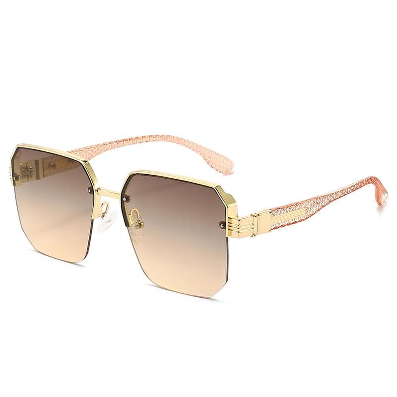 New Metal Fashion Large Frame Sunglasses Trend All Match Driving Sunglasses Men And Women Senior Sense