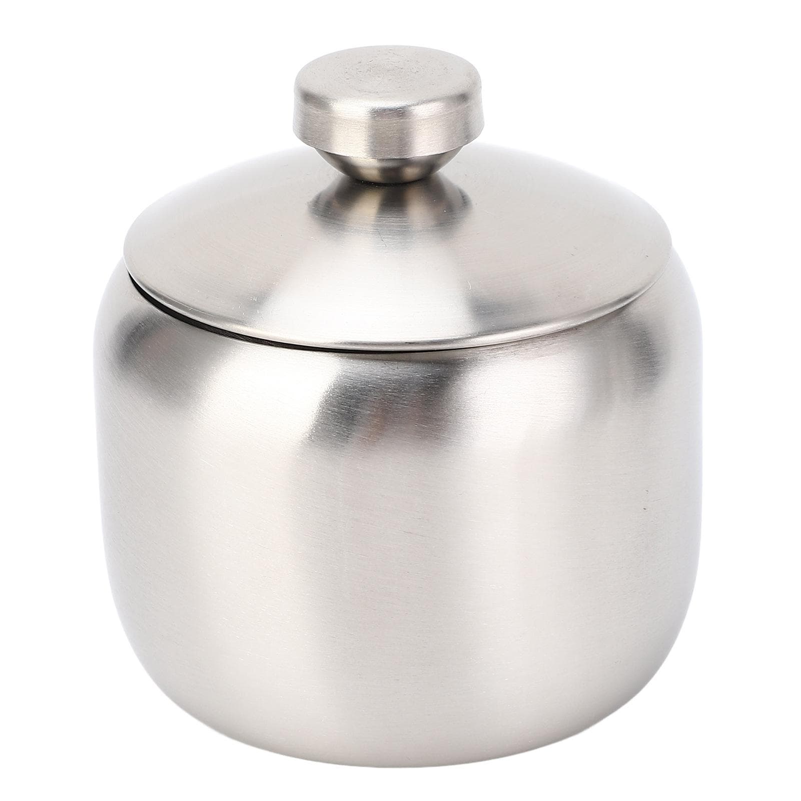Large Stainless Steel Sugar Bowl Spice Jar With Lid Storage For Salt Candy Coffee Dishwasher Safe L(for 6.5-9kg) silver