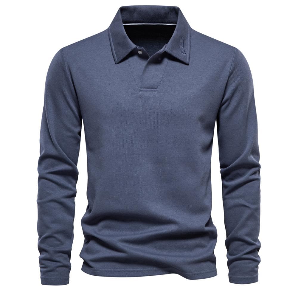AIOPESON Embroidery Polo Shirt for Men Fashion Neck Turn Down Collar Mens Casual Social Polo Shirts Luxury Golf Shirt M 65-75 kg navy purple