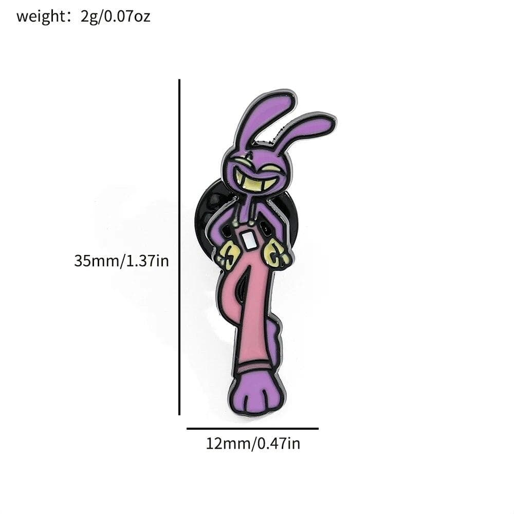 The Amazing Digital Circus Brooches Cartoon Character Peripheral Pomni Jax Enamel Lapel Pins Circus Theater Metal Badges for Backpack Accessories Gift