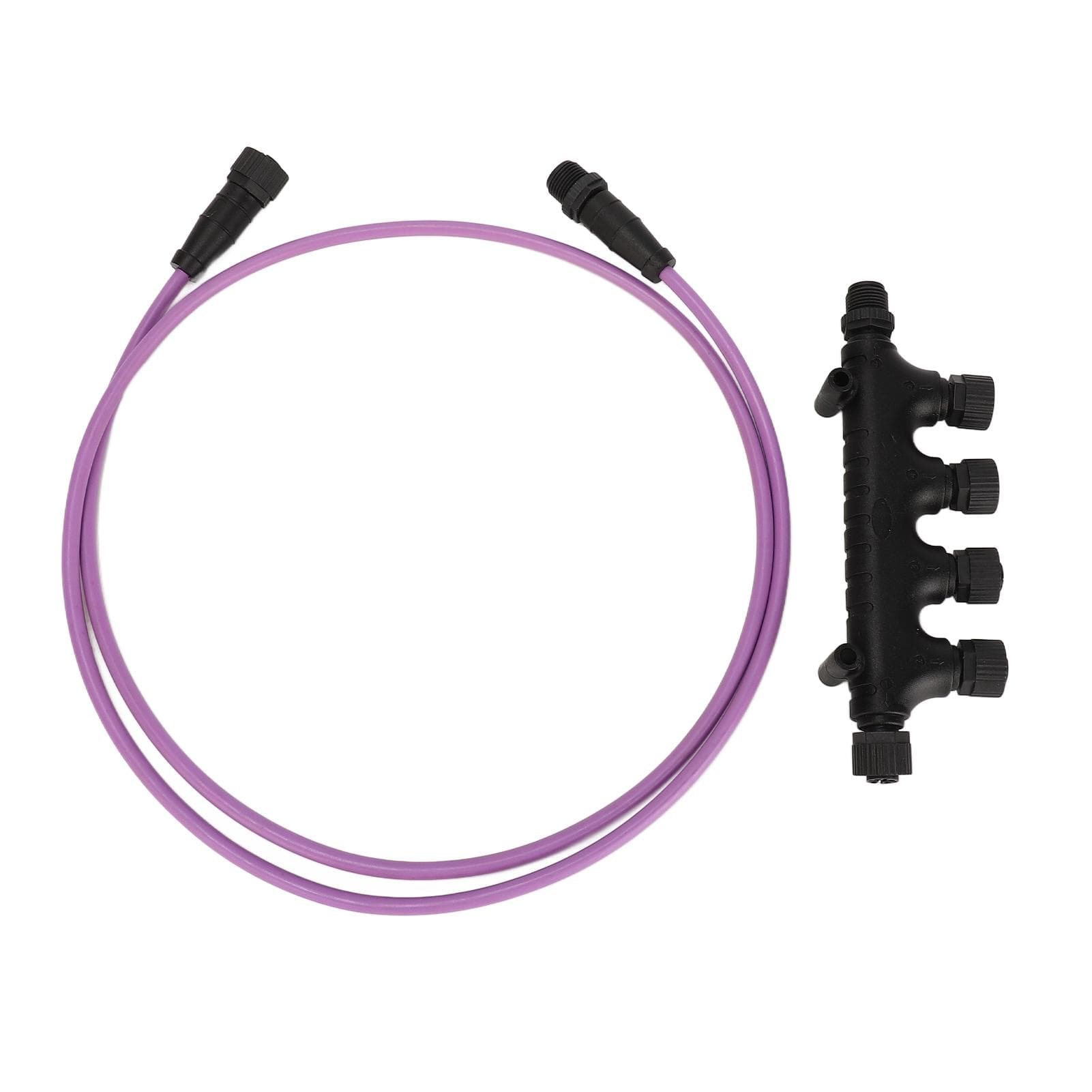 for NMEA 2000 4 Port Multiport T Connector M12 Waterproof with Wire Cable for Marine
