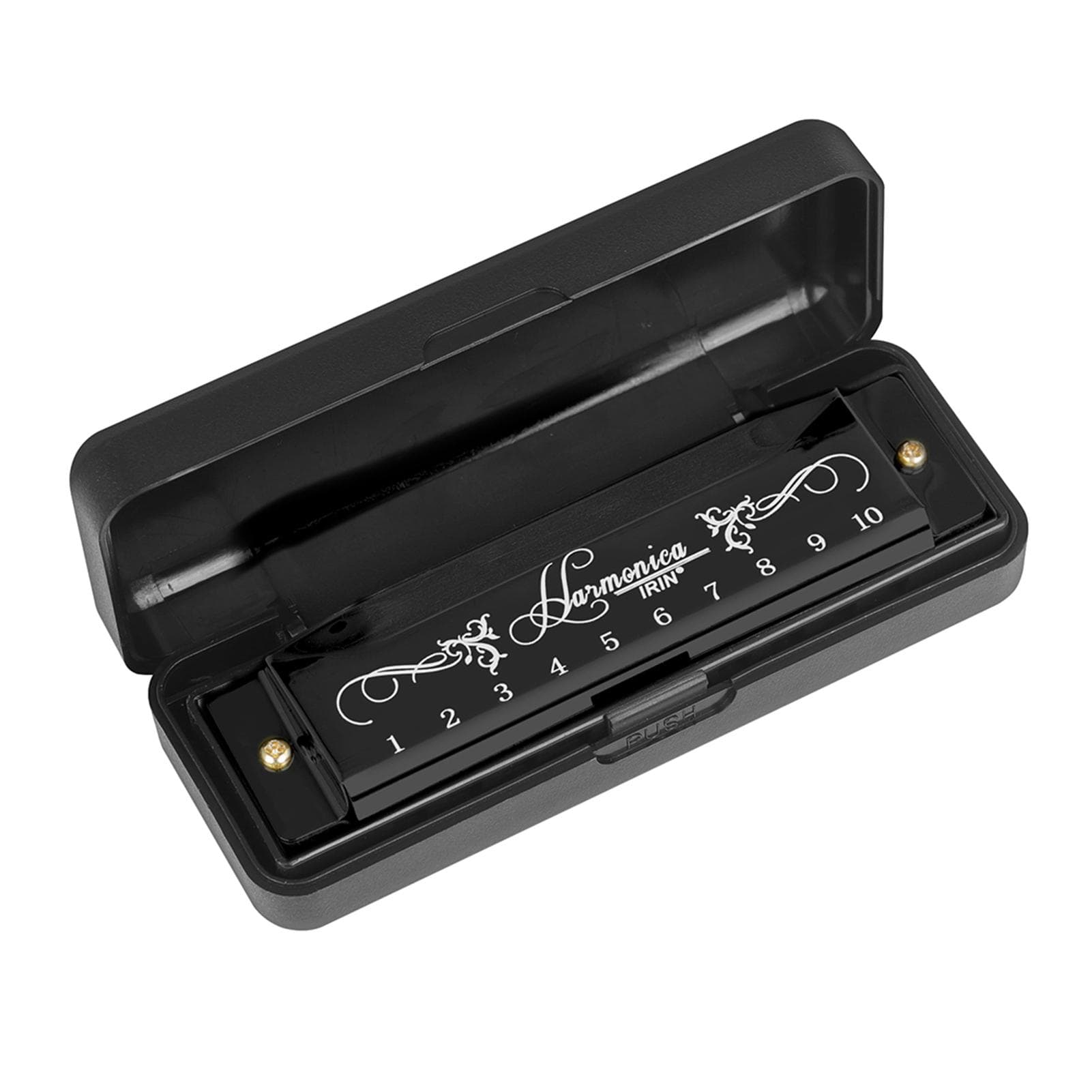 IRIN 10-Hole Harmonica Key of C 20-Tone Musical Gift with Storage Case for Beginner Student