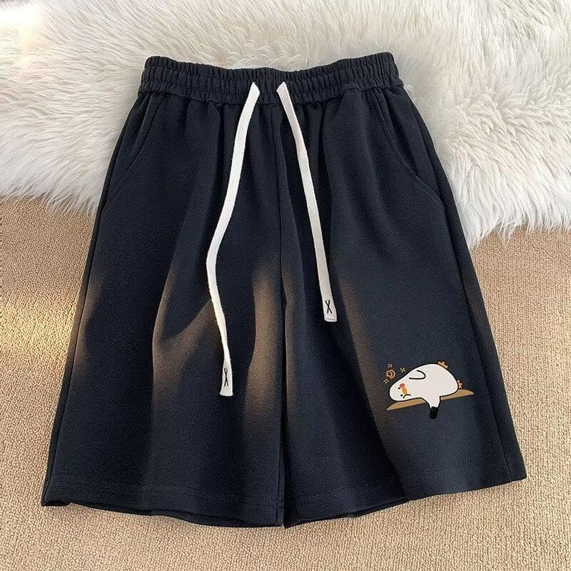New Summer Shorts for Men and Women Loose Straight Wide-leg Five-point Mid-sized Pants One size