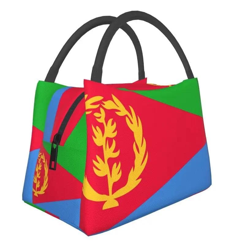 Jamaican Flag Thermal Insulated Lunch Bag Women Patriotism Resuable Lunch Tote for Office Outdoor Storage Meal Food Box 28x17x16CM orange