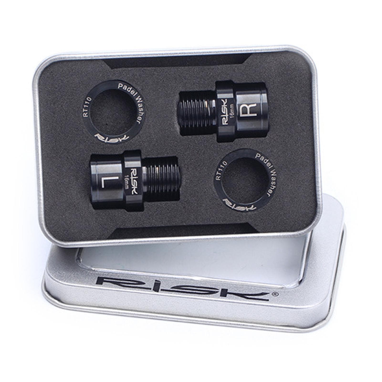 Bike Pedal Extender Cycling Pedals Adapters Bike Pedal Extension Shaft for Road Bike 16mm black