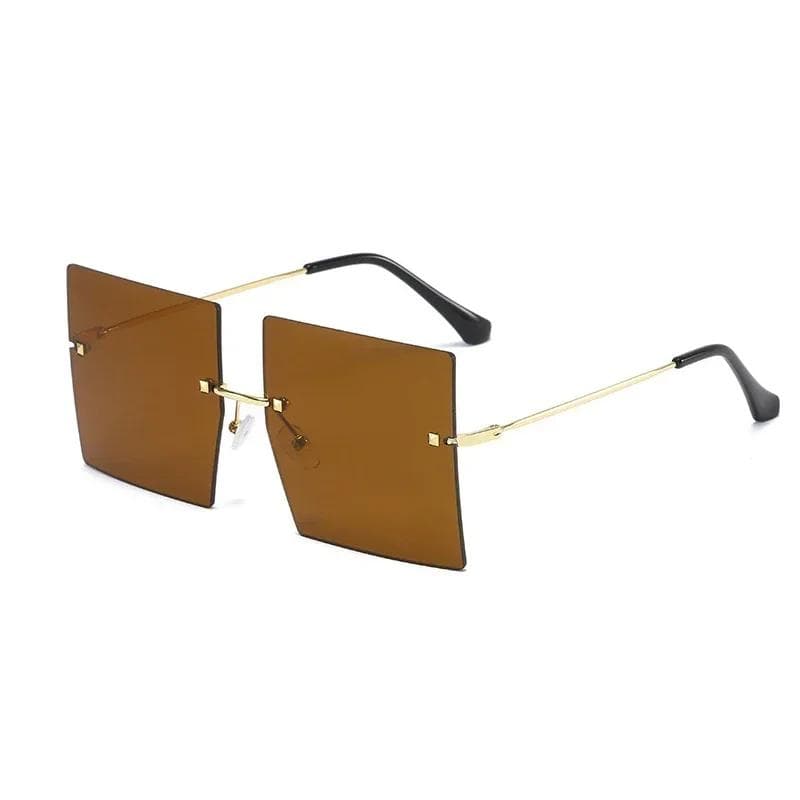 Classic Rimless Square Sunglasses Women Men Designer Brand Metal Mirror Sun Glasses UV Protection Fashion Oculos De Sol Other