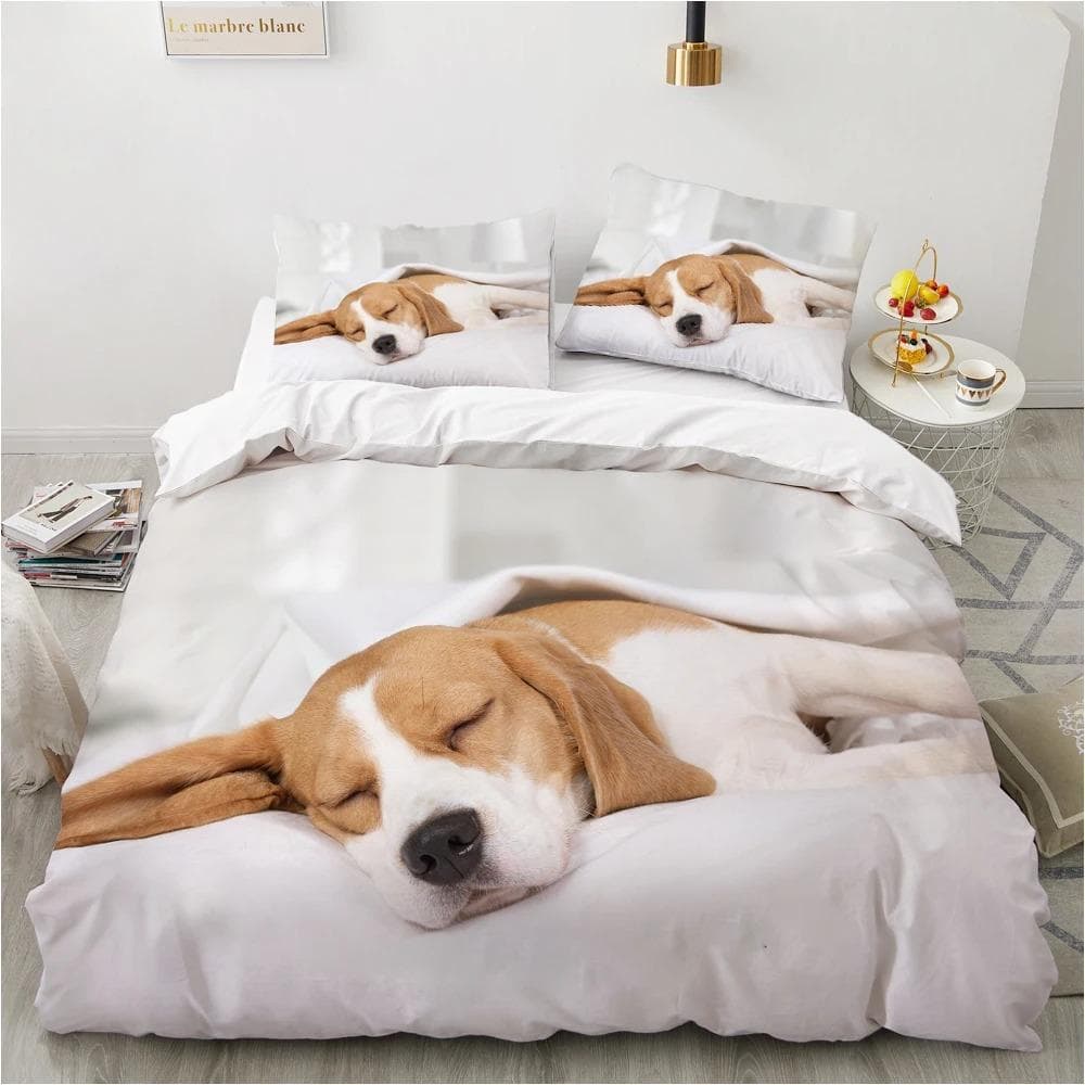 Dog Duvet Cover Set Double Queen King Size Bedding Set Black and White Border Shepherd Soft Comfortable 23pcs Twin Quilt Cover 70x133cm 2pcs