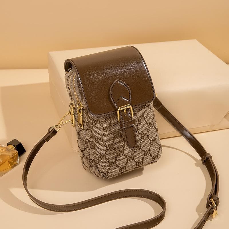 Women's Stylish Retro Design Mini Mobile Phone Bag with A Single Shoulder Crossbody Bag