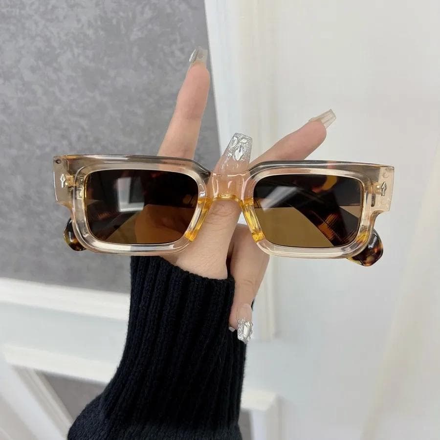 Trendy Square Sunglasses for Women Men Designer Brand UV Protection Fashion Sun Glasses Outdoor Travel Accessories other
