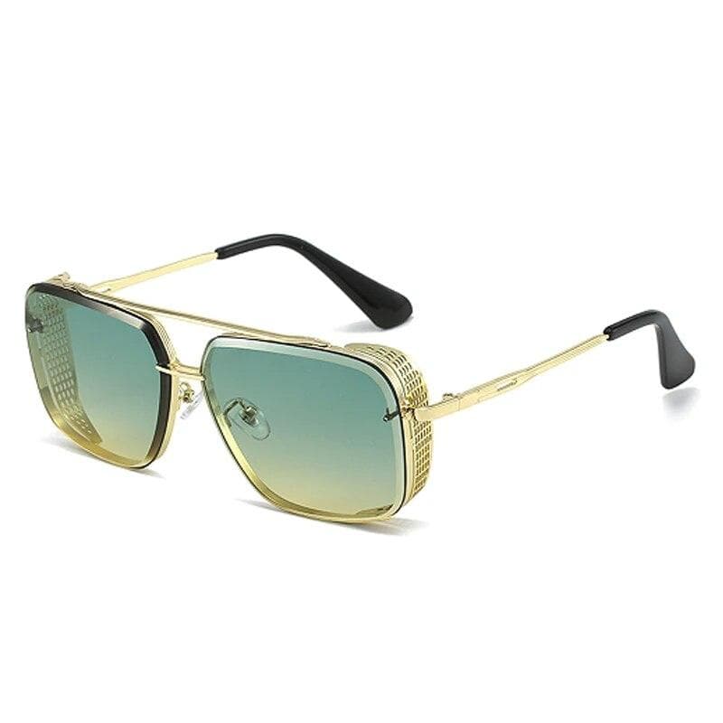 New Punk Style Metal Mesh Edge Retro Sunglasses Square Unisex UV400 Protection Fashion Eyewear