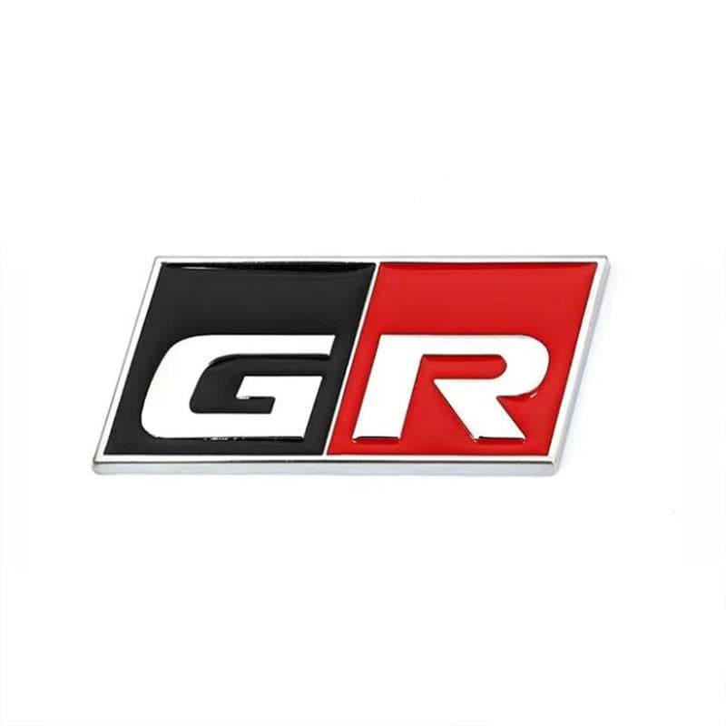 Car Sticker Logo 3D Metal Labeling Emblem Badge Decals for GR Sport C-HR RAV4 Avensis Prado Prius Auto Accessories silver