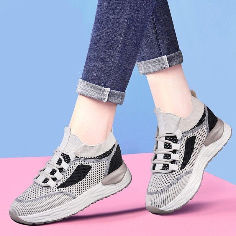 Spring Korean Version of All-match Casual Shoes Comfortable and Breathable Daddy Shoes Lightweight Soft-soled Sports Shoes Women's Net Shoes 40